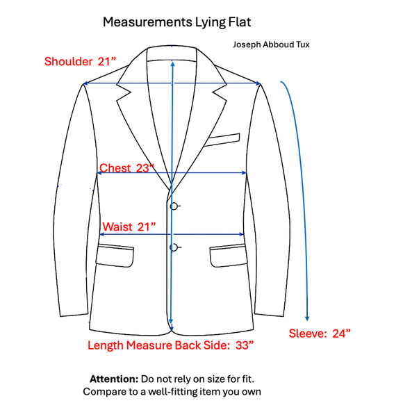 Joseph Abboud Mens 44L 36x29 Black Tuxedo Double Breasted Virgin Wool - Picture 8 of 16